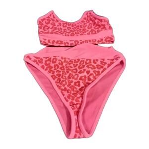 BEACH RIOT Eva bikini top Sz. M Emmy bikini bottom Sz. L In Love Leopard